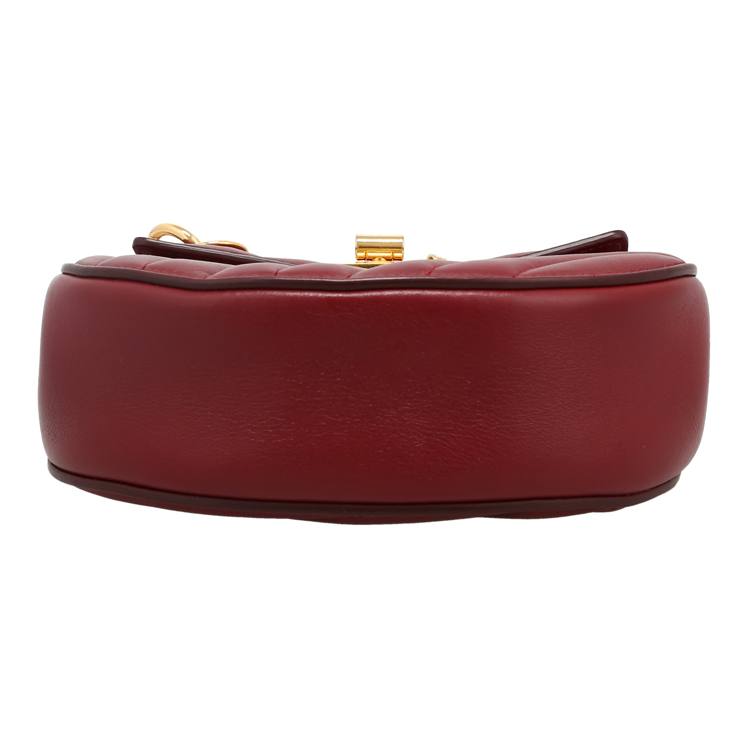 Sac bandoulière Chloé  Drew en cuir bordeaux - Detail D1