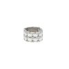 Flexible Chanel Ultra large model ring in white gold, ceramic and diamonds - 360 thumbnail