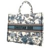 Sac cabas Dior  Book Tote grand modèle  en toile blanche et bleue - 00pp thumbnail