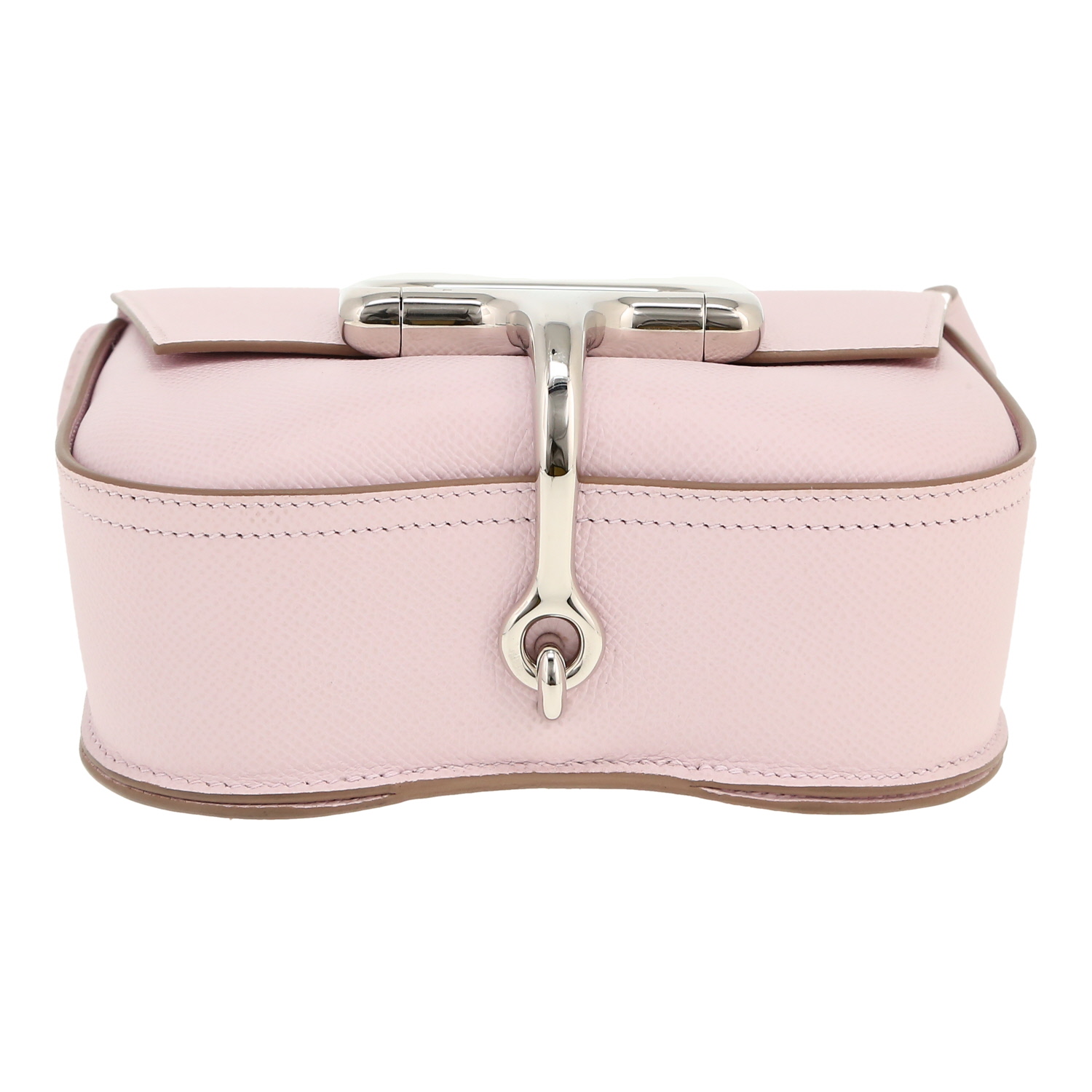 Hermès Della Cavalleria shoulder bag in Mauve Sylvestre epsom leather - Detail D1