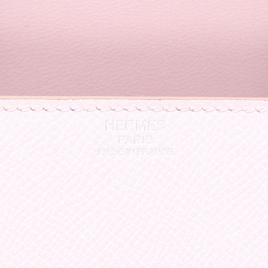 Hermès Della Cavalleria shoulder bag in Mauve Sylvestre epsom leather - Detail D2