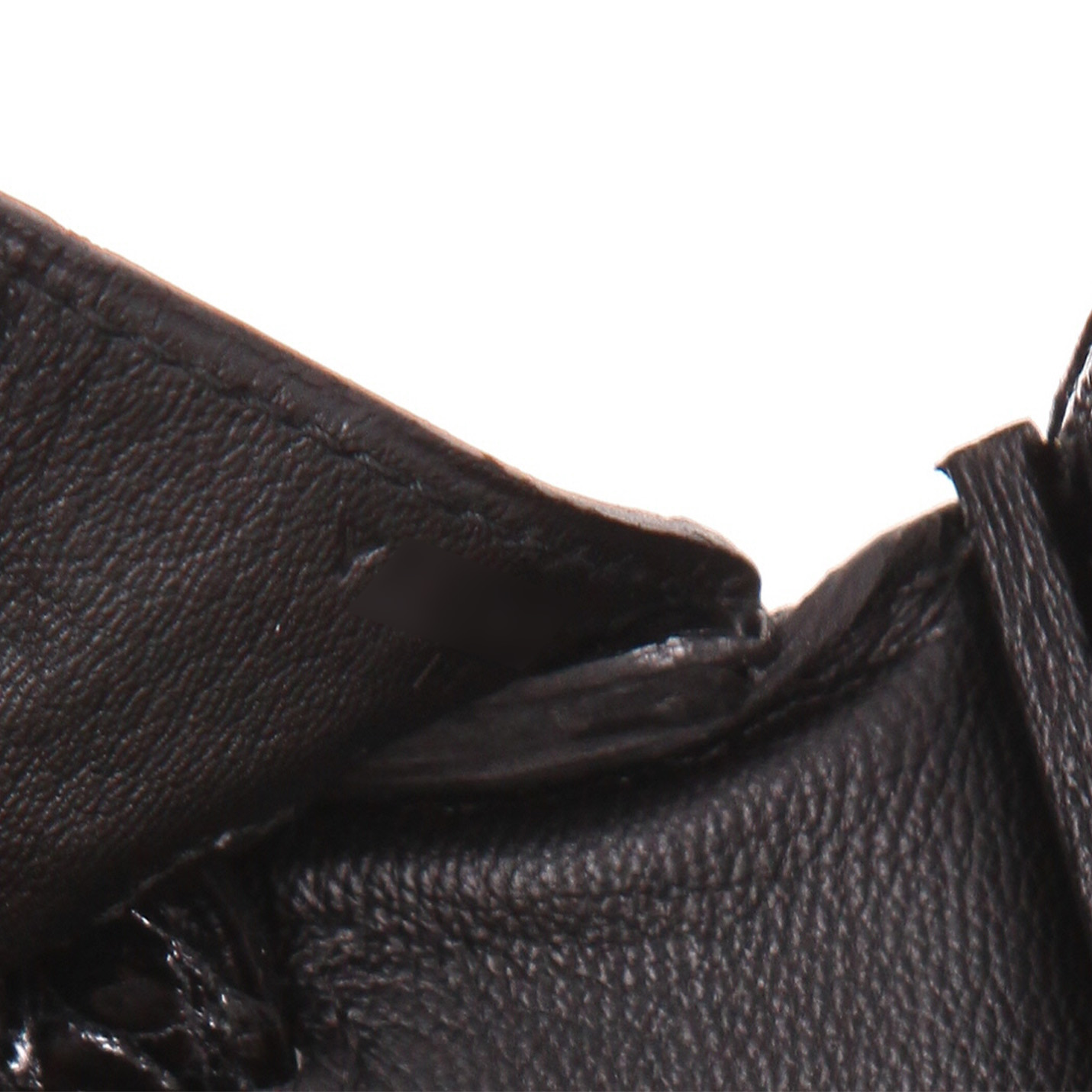Borsa Hermès  Birkin 35 cm in coccodrillo marino nero - Detail D3
