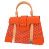 Bolso de mano Goyard  Saigon en tela Goyardine naranja y cuero naranja - 00pp thumbnail