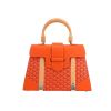 Sac à main Goyard  Saigon en toile Goyardine orange et cuir orange - 360 thumbnail