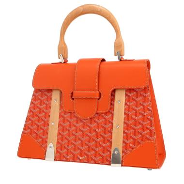 Borsa Goyard  Saigon in tela Goyardine arancione e pelle arancione