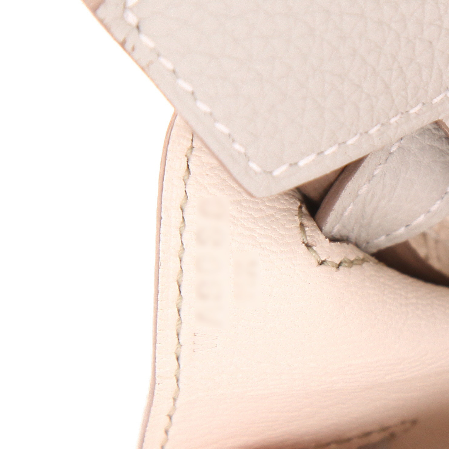 Hermès  Birkin 25 cm handbag  in Gris Perle togo leather - Detail D4