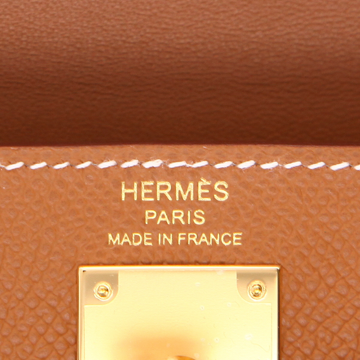 Sac à main Hermès  Kelly Elan en cuir epsom gold - Detail D2