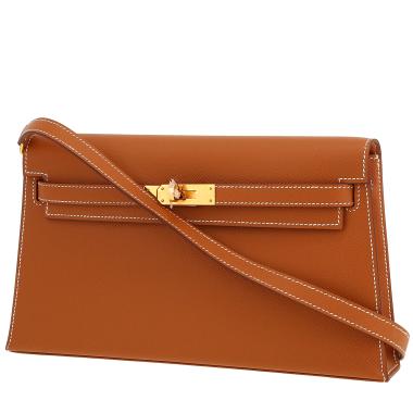 Bolso de mano Hermès  Kelly Elan en cuero epsom color oro