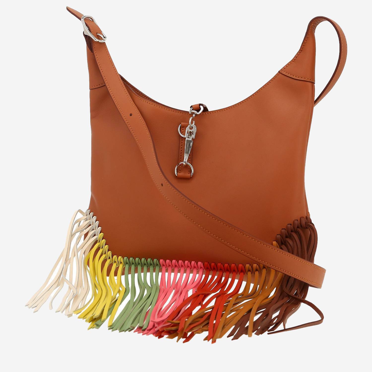 Hermès  Trim Anate handbag  in gold Swift leather  and multicolor leather