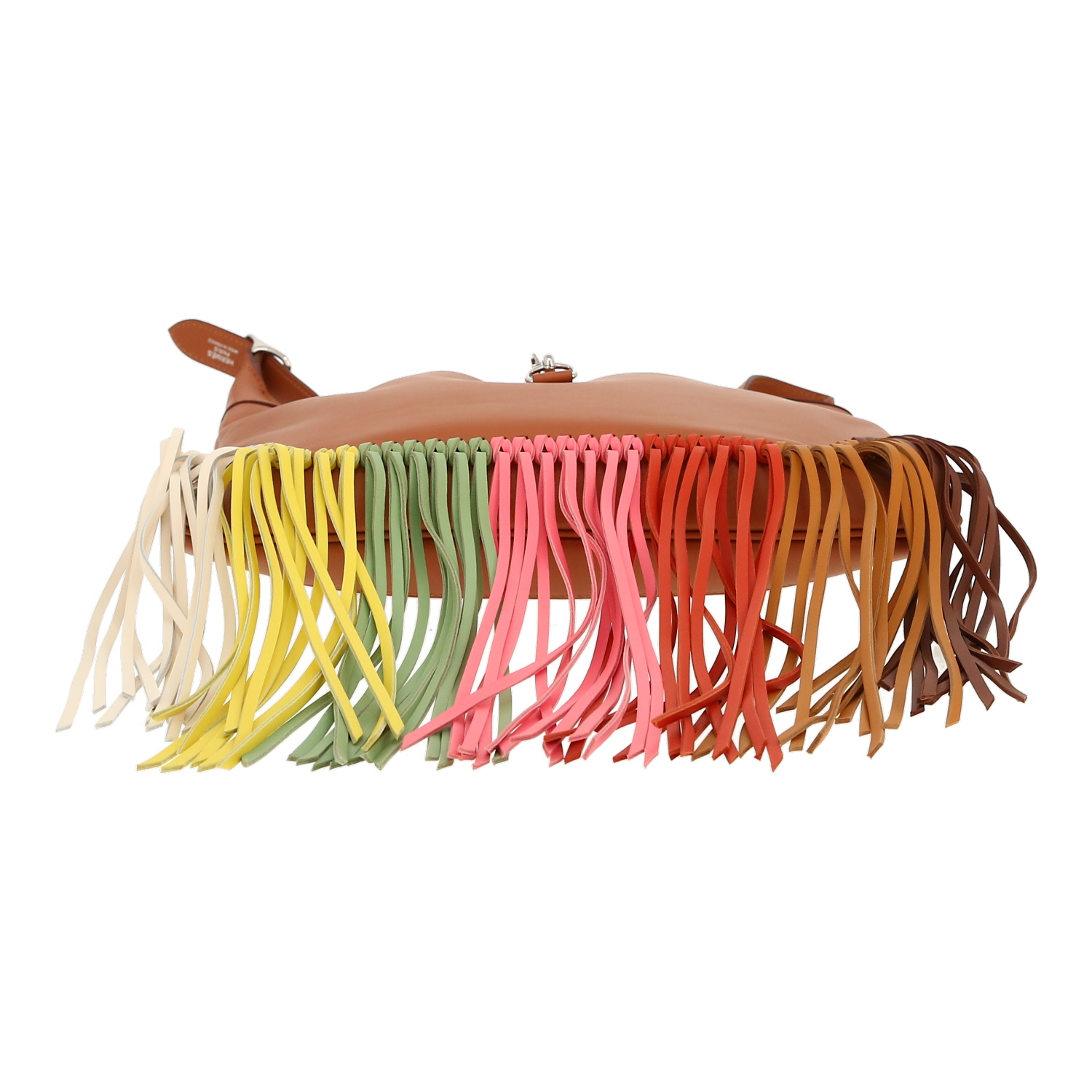 Sac à main Hermès  Trim Anate en cuir Swift gold et cuir multicolore - Detail D1