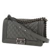 Chanel  Boy shoulder bag  in grey metallic quilted leather - 00pp thumbnail