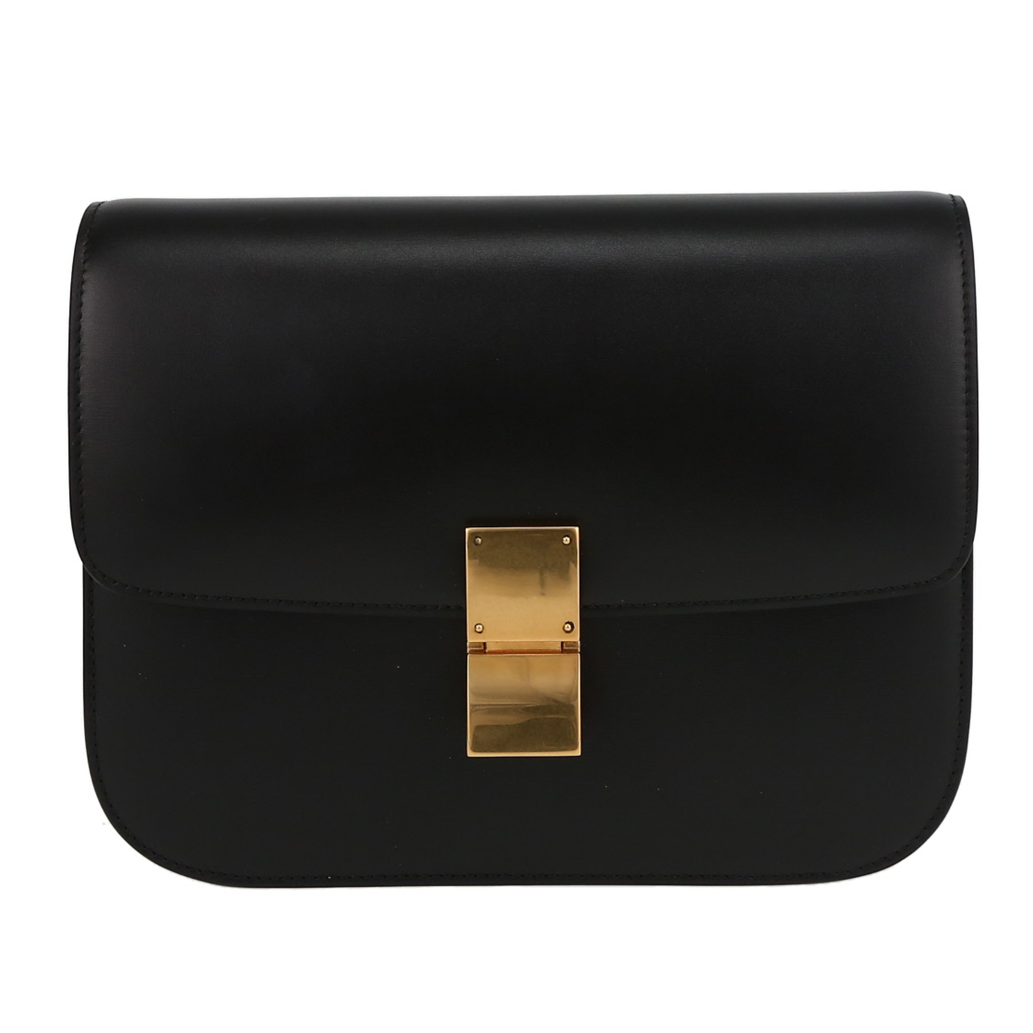 Borsa a tracolla Celine  Classic Box in pelle box nera - Detail D2