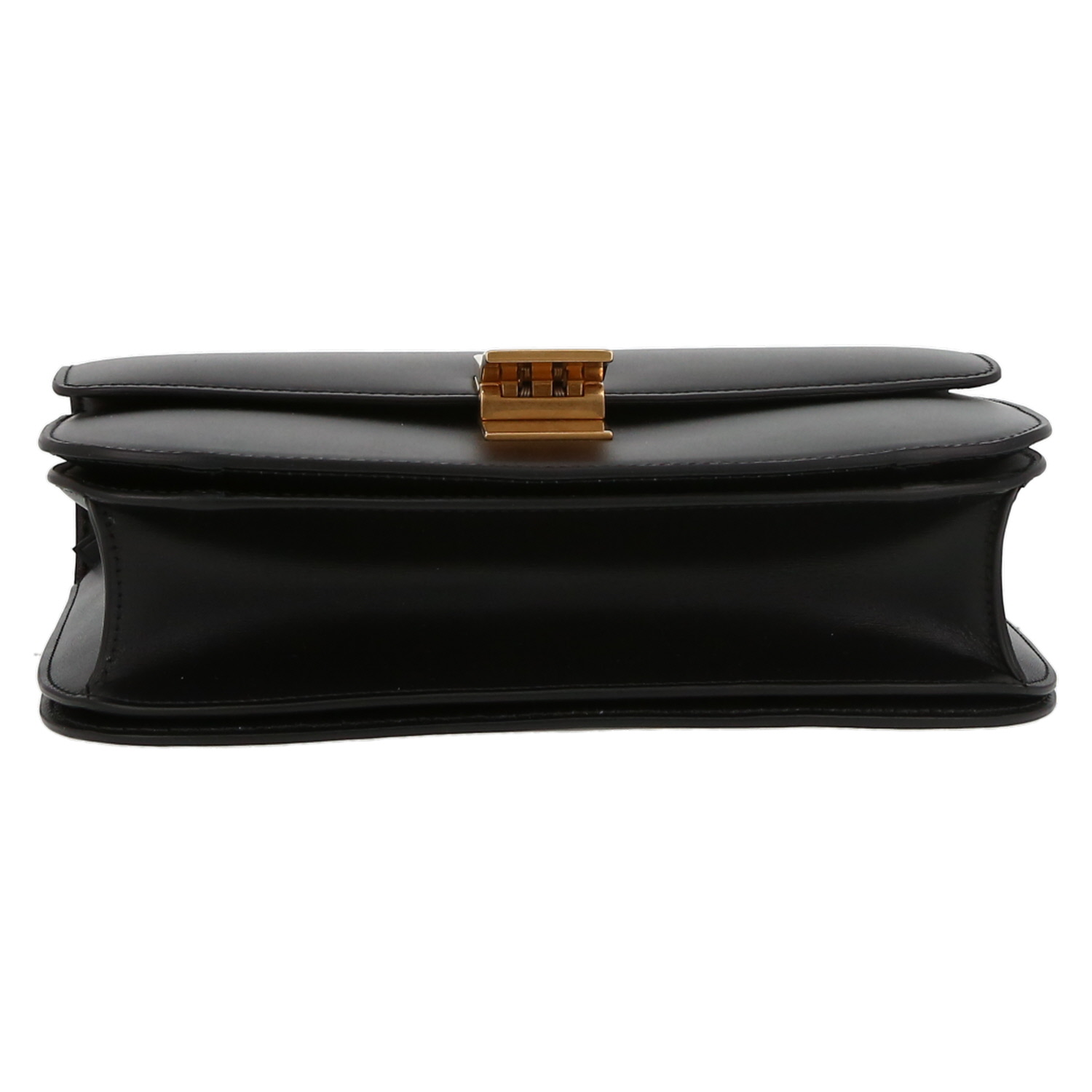Sac bandoulière Celine Classic Box en cuir box noir - Detail D4