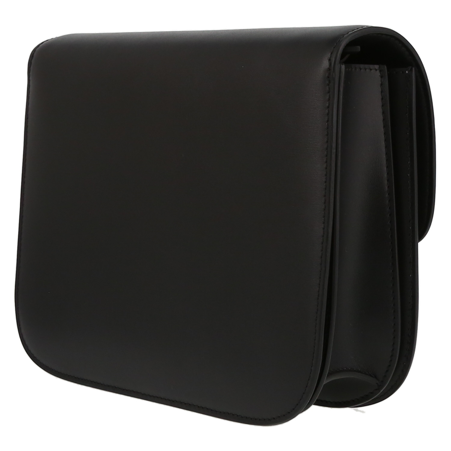 Sac bandoulière Celine Classic Box en cuir box noir - Detail D5