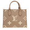 Bolso Cabás Louis Vuitton  Onthego modelo pequeño  en cuero monogram huella dos tonos beige - Detail D4 thumbnail