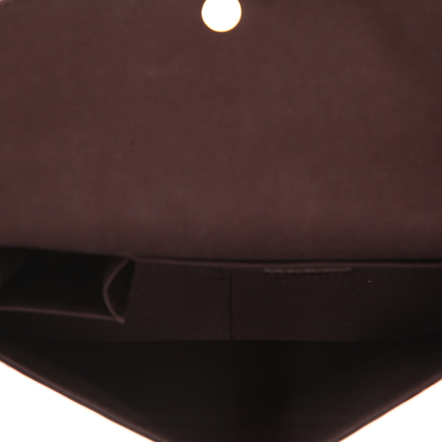 Sac à main Louis Vuitton  Rodeo Drive en cuir verni monogram aubergine et cuir naturel - Detail D3