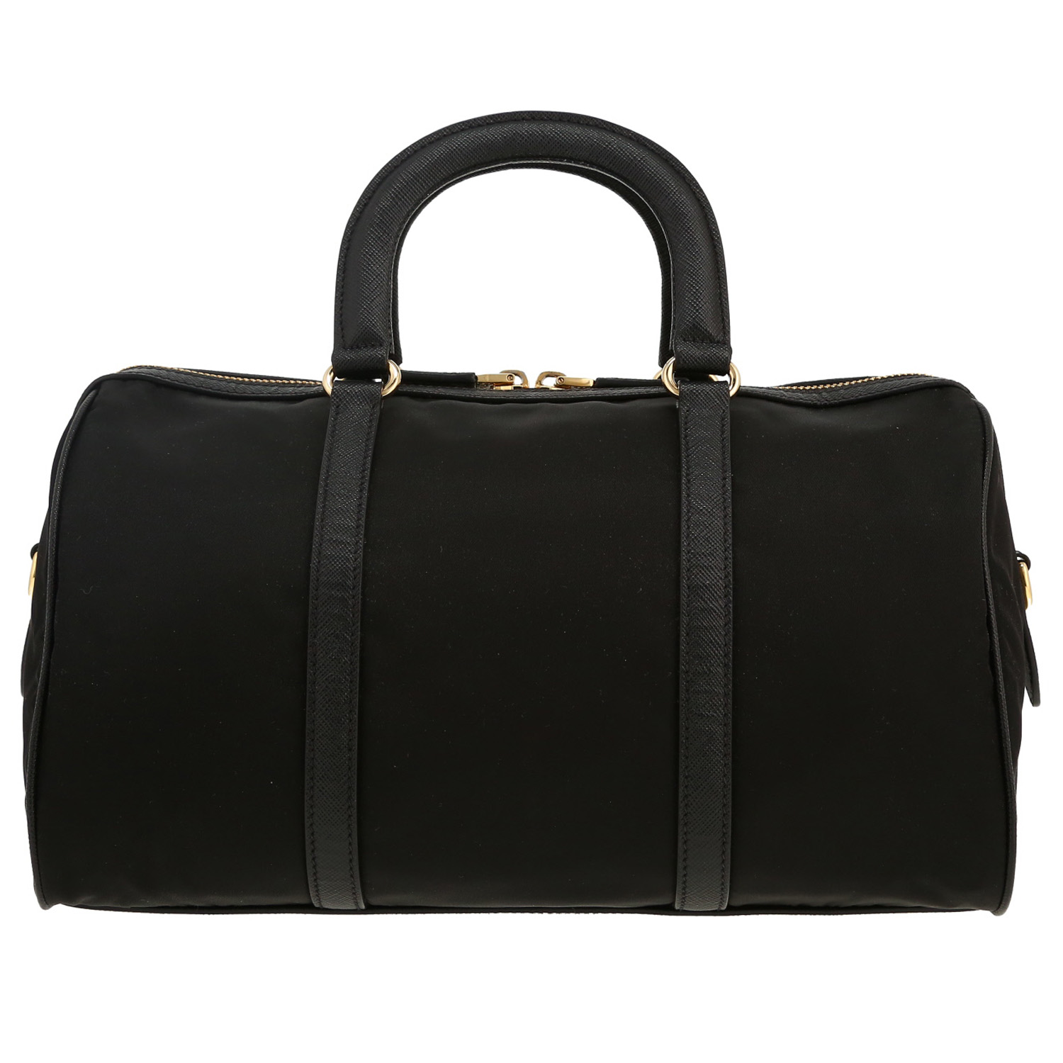 Prada Re-Edition 1978 shoulder bag canvas and black leather - Detail D4