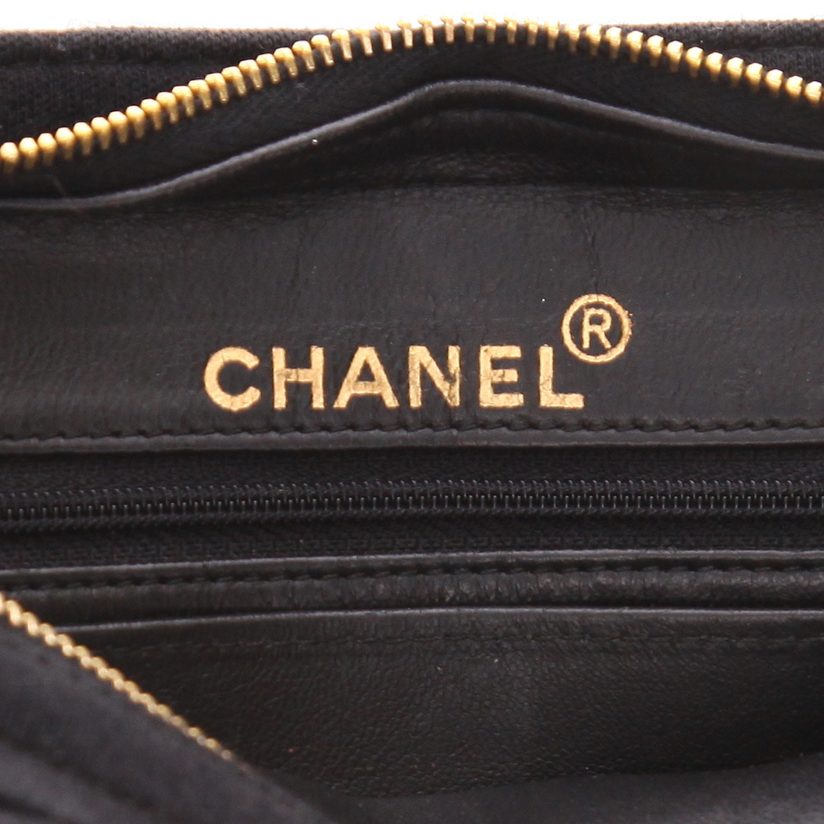 Borsa Chanel  Vintage in tela jersey nera - Detail D2