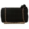 Chanel  Choco bar shoulder bag  in black satin - Detail D4 thumbnail