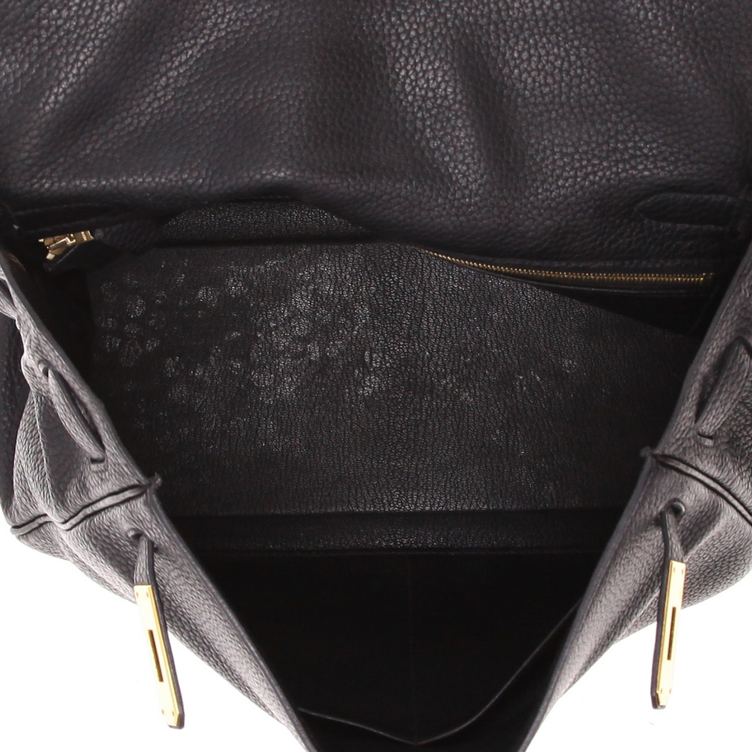 Hermès  Kelly 32 cm handbag  in black togo leather - Detail D3