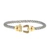 Fred Force 10 large model bracelet in yellow gold and stainless steel - 360 thumbnail