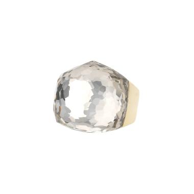 Anello H. Stern  in oro giallo e cristallo di rocca