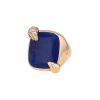 Pomellato Ritratto medium model ring in pink gold, lapis-lazuli and diamonds - 00pp thumbnail