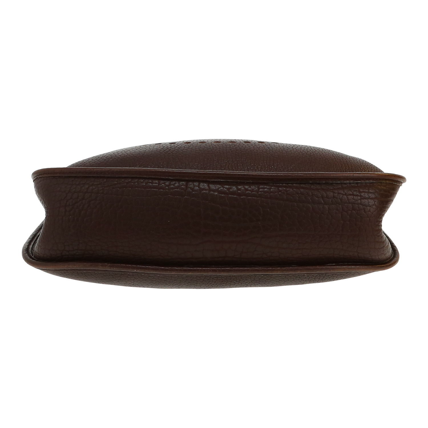 Borsa a tracolla Hermès  Evelyne in pelle taurillon clemence marrone - Detail D1