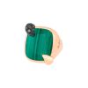 Pomellato Ritratto medium model ring in pink gold, malachite and black diamonds - 00pp thumbnail