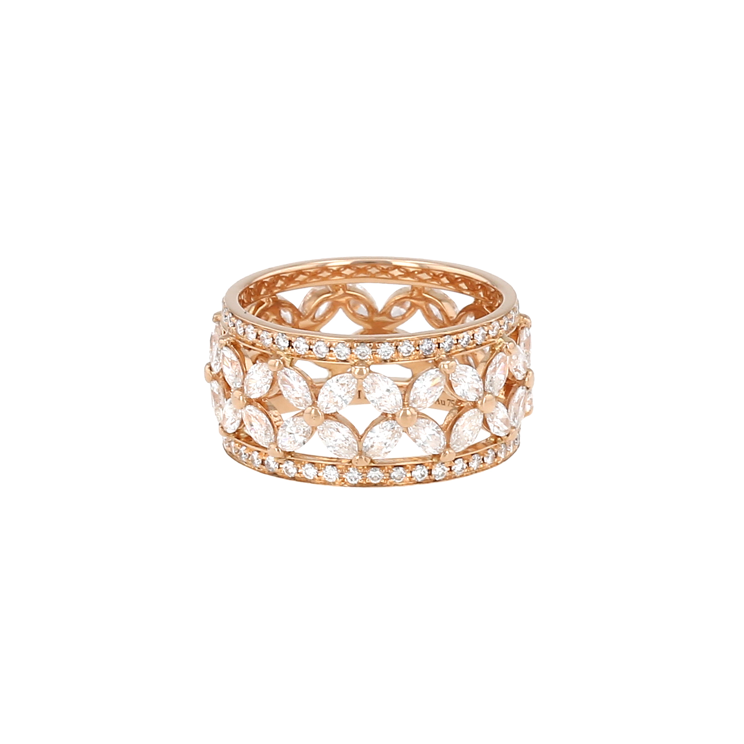 Tiffany & Co Victoria sleeve ring in pink gold and diamonds