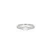 Cartier 1895 solitaire ring in platinium and diamonds - 360 thumbnail