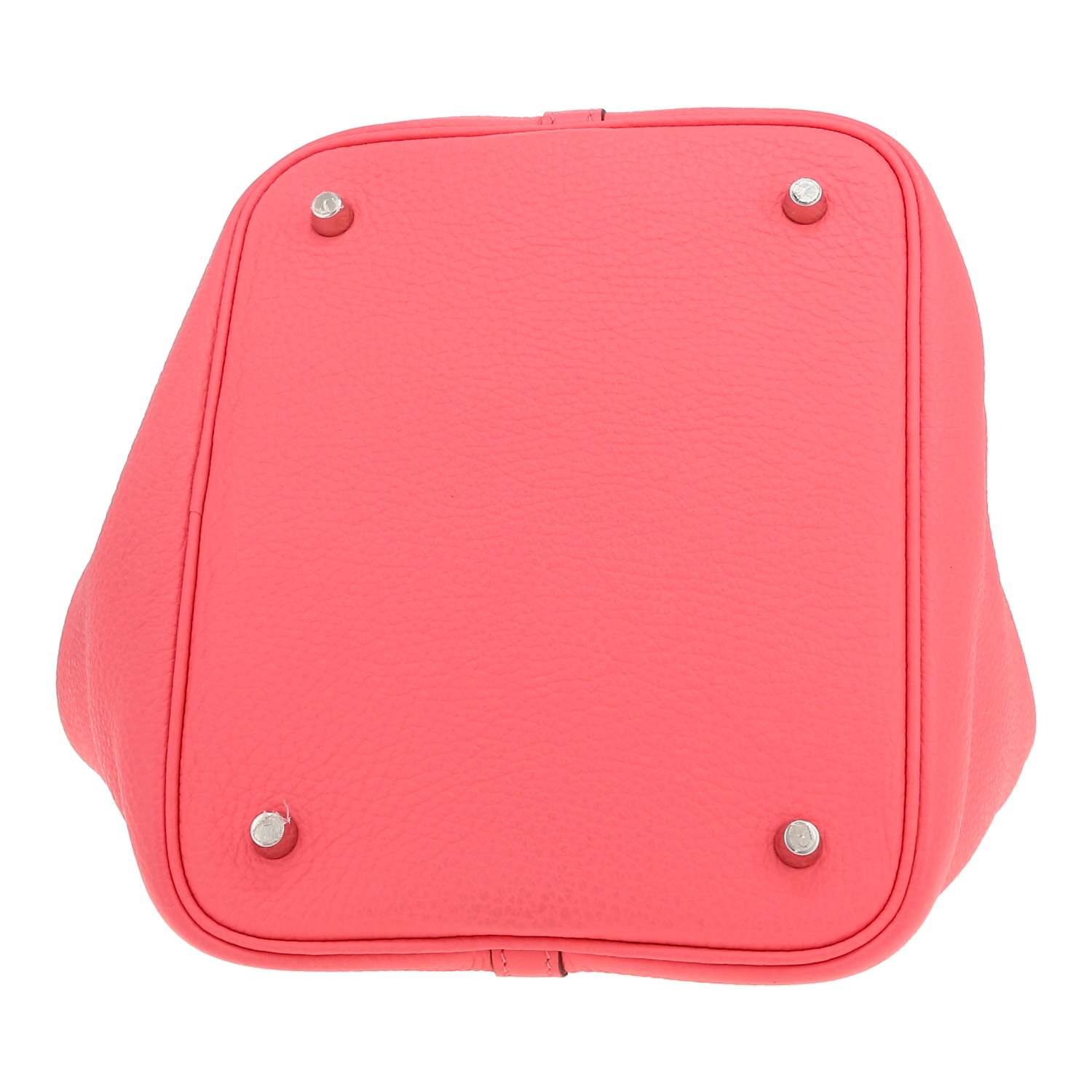 Sac à main Hermès  Picotin 22 cm en cuir togo Rose Lipstick - Detail D1