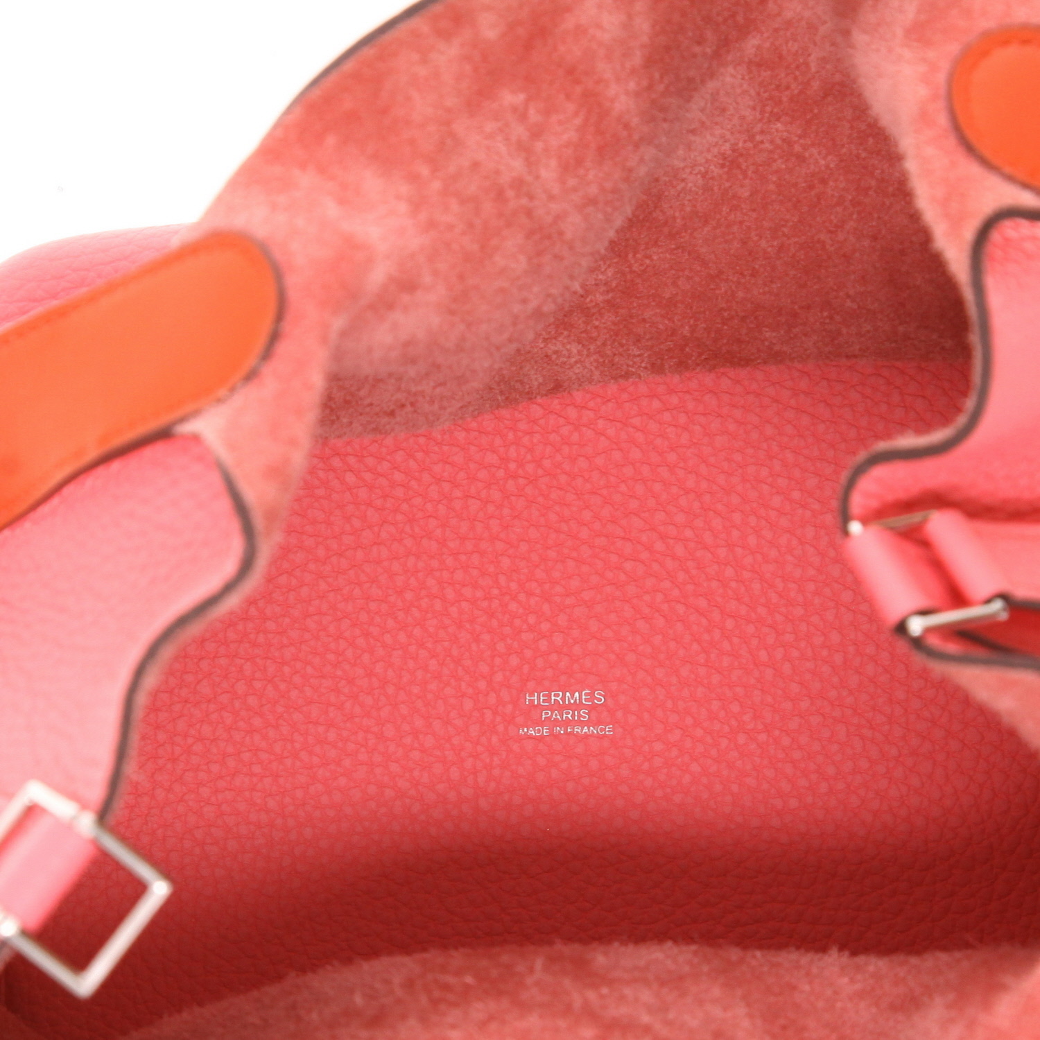 Sac à main Hermès  Picotin 22 cm en cuir togo Rose Lipstick - Detail D3