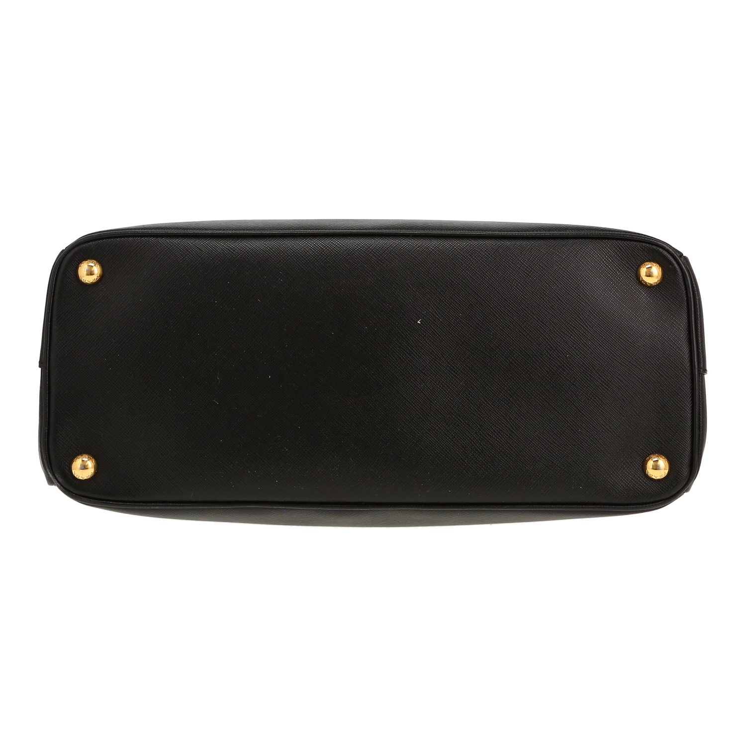 Bolso de mano Prada  Lux Tote en cuero saffiano negro - Detail D1