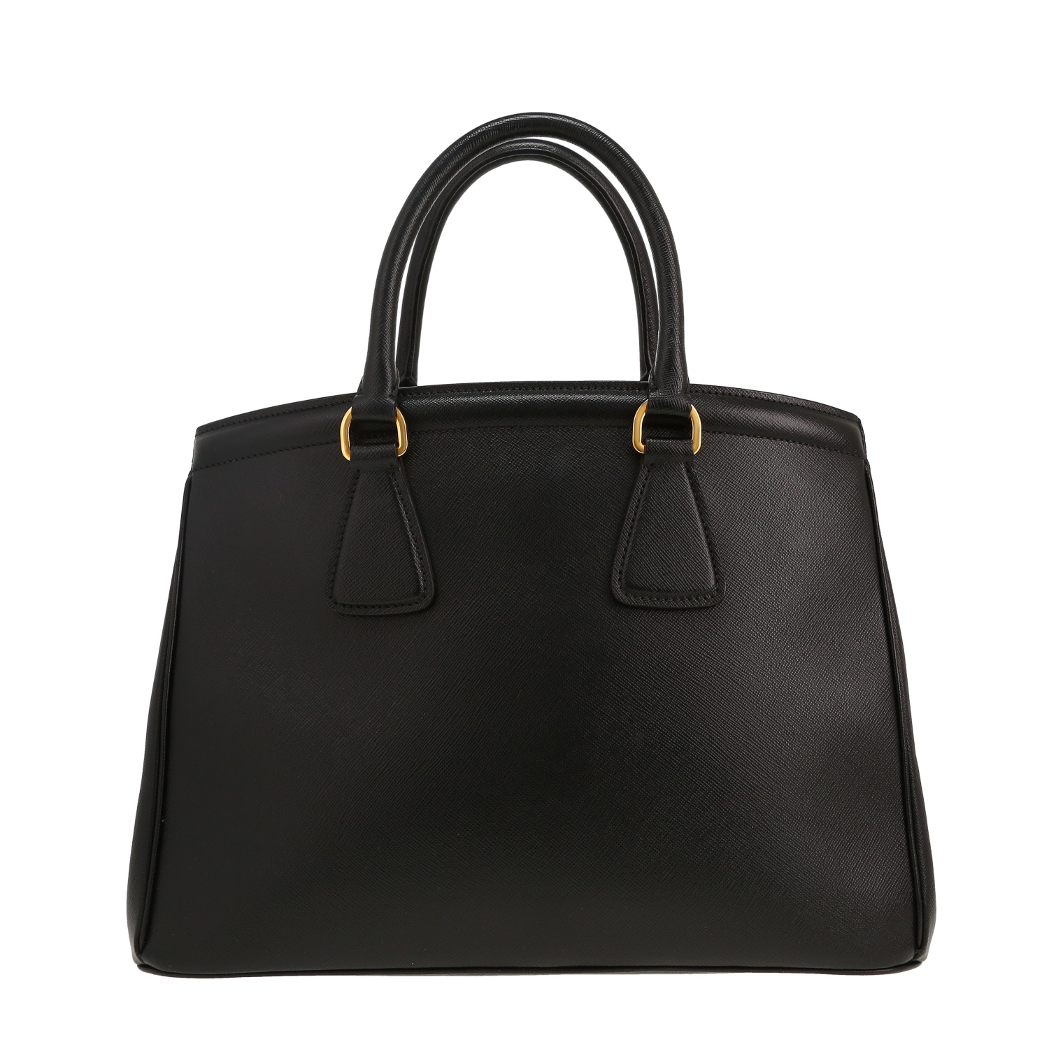 Sac à main Prada  Lux Tote en cuir saffiano noir - Detail D4