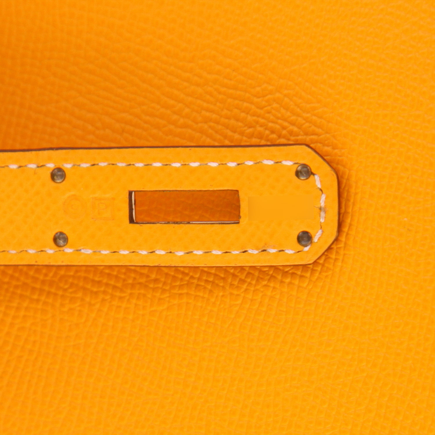 Hermès  Birkin 30 cm handbag  in Jaune d'Or epsom leather - Detail D4