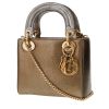 Dior   shoulder bag  in gold and silver grained leather - 00pp thumbnail