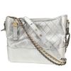 Chanel  Gabrielle  medium model  shoulder bag  in silver quilted leather - 00pp thumbnail