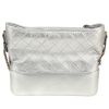 Chanel  Gabrielle  medium model  shoulder bag  in silver quilted leather - Detail D4 thumbnail