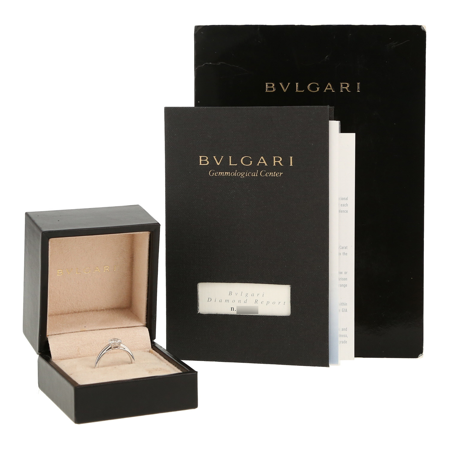 Bague solitaire Bulgari  en or blanc et diamant (0,90 carat) - Detail D2