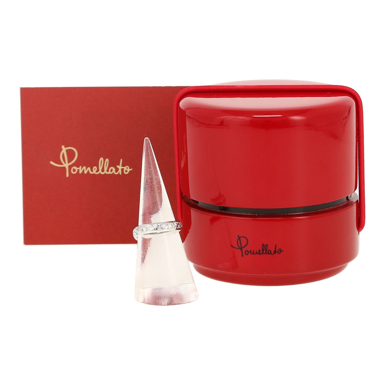 Pomellato Milano ring in white gold and diamonds - Detail D2