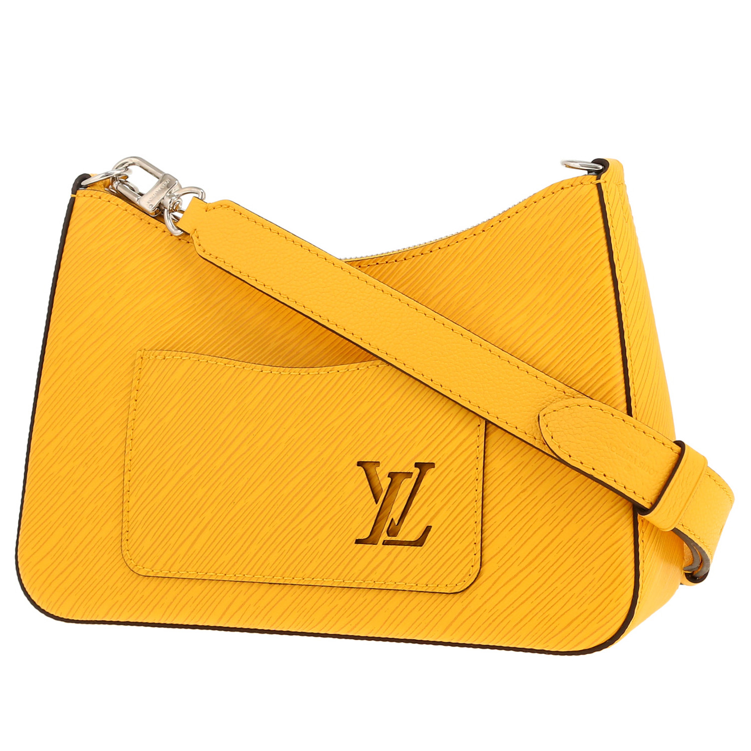 Sac à main Louis Vuitton  Marelle en cuir épi jaune - Detail D4