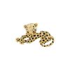 Broche Fred Panthère en or jaune, émail, diamants et émeraudes - 00pp thumbnail