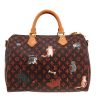 Sac à main Louis Vuitton  Speedy Editions Limitées en toile monogram noire et rouge et cuir naturel - Detail D4 thumbnail