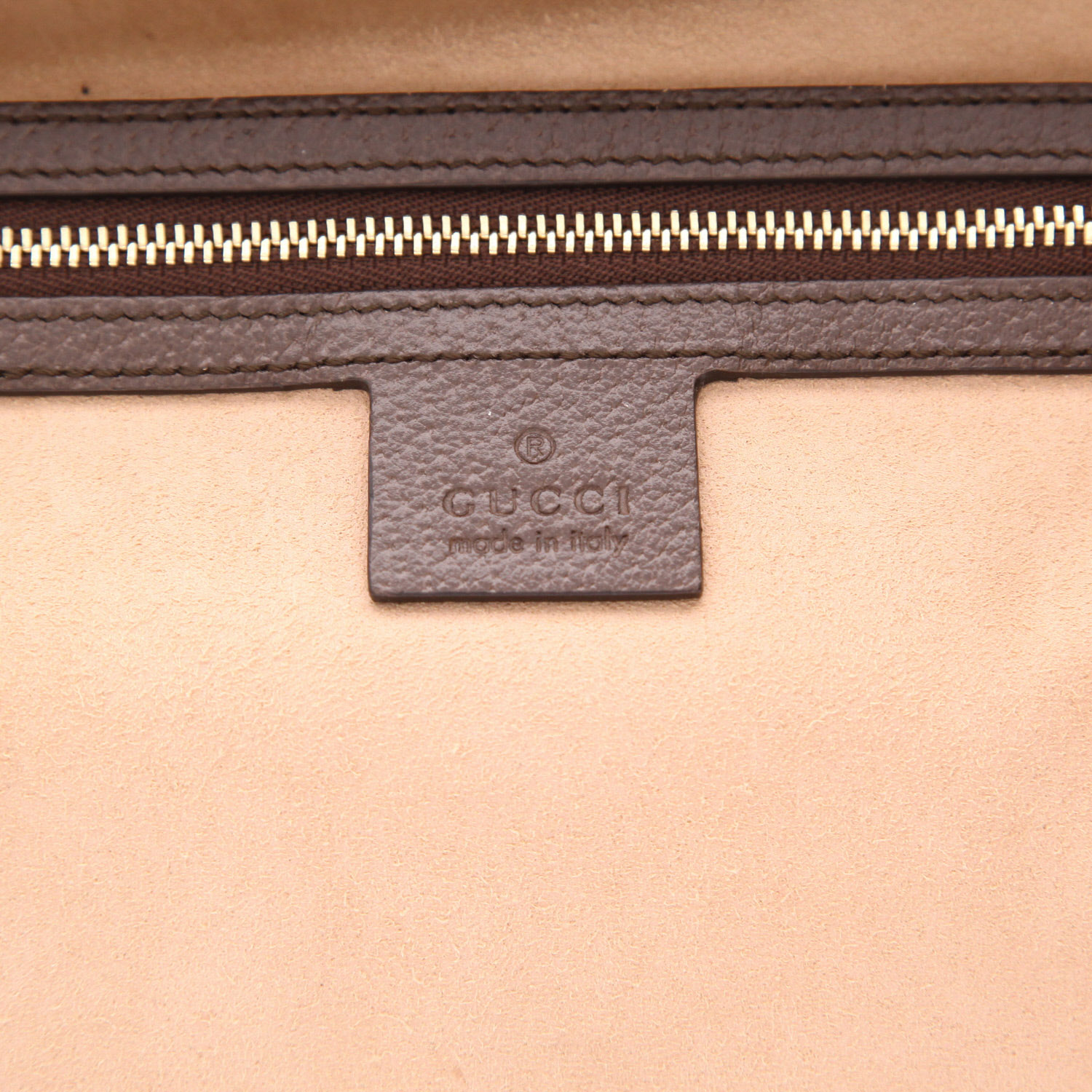 Gucci   shopping bag  in brown "sûpreme GG" canvas  and brown leather - Detail D2