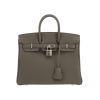 Bolso de mano Hermès  Birkin 25 cm en cuero togo Gris Meyer - 360 thumbnail