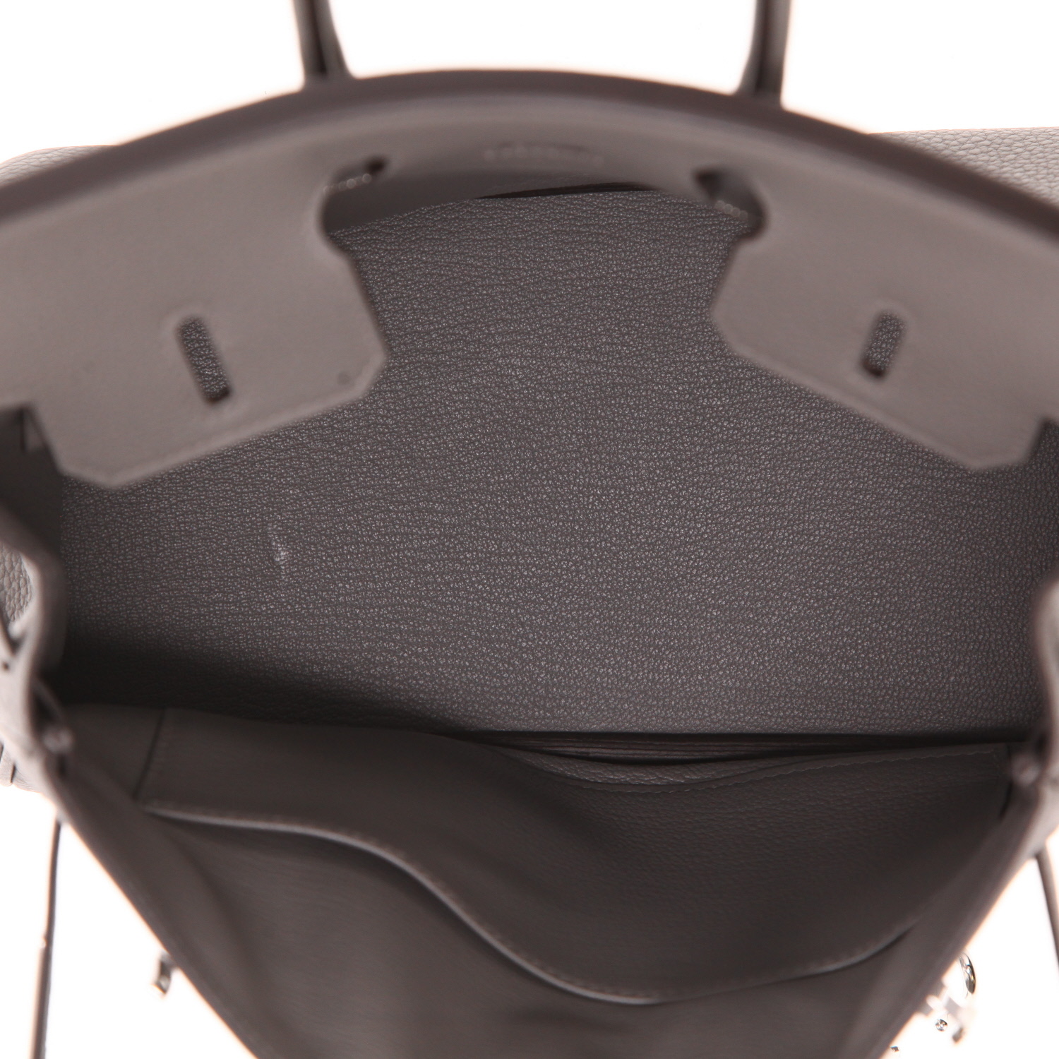 Borsa Hermès  Birkin 25 cm in pelle togo Gris Meyer - Detail D3