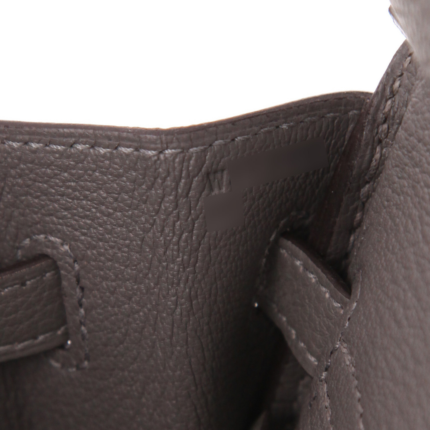 Borsa Hermès  Birkin 25 cm in pelle togo Gris Meyer - Detail D4