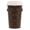 Louis Vuitton  Editions Limitées shoulder bag  in brown monogram canvas  and white leather - Detail D4 thumbnail