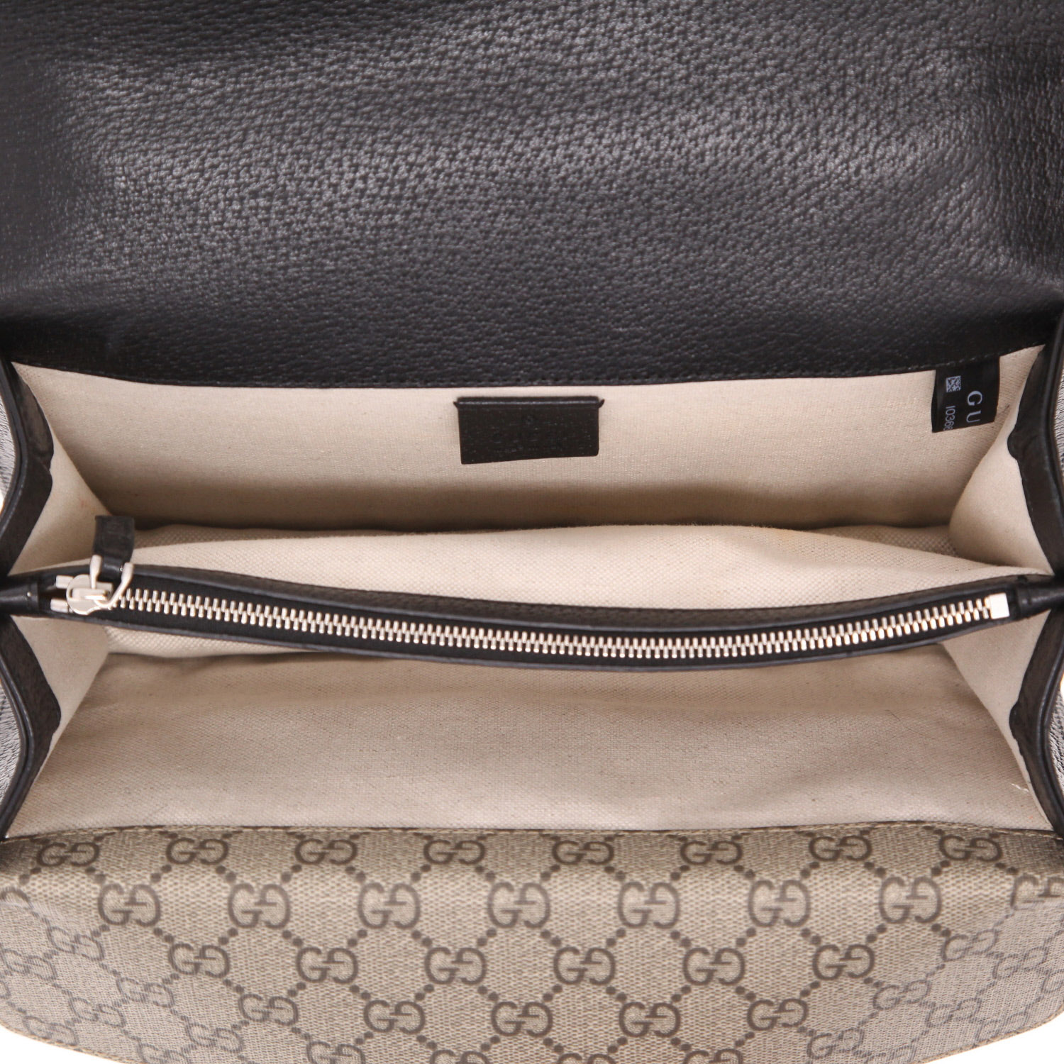 Gucci Dionysus bag worn on the shoulder or carried in the hand in beige monogram canvas - Detail D3